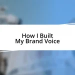 How I Built My Brand Voice