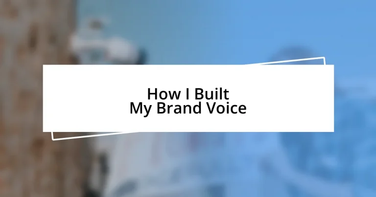 How I Built My Brand Voice